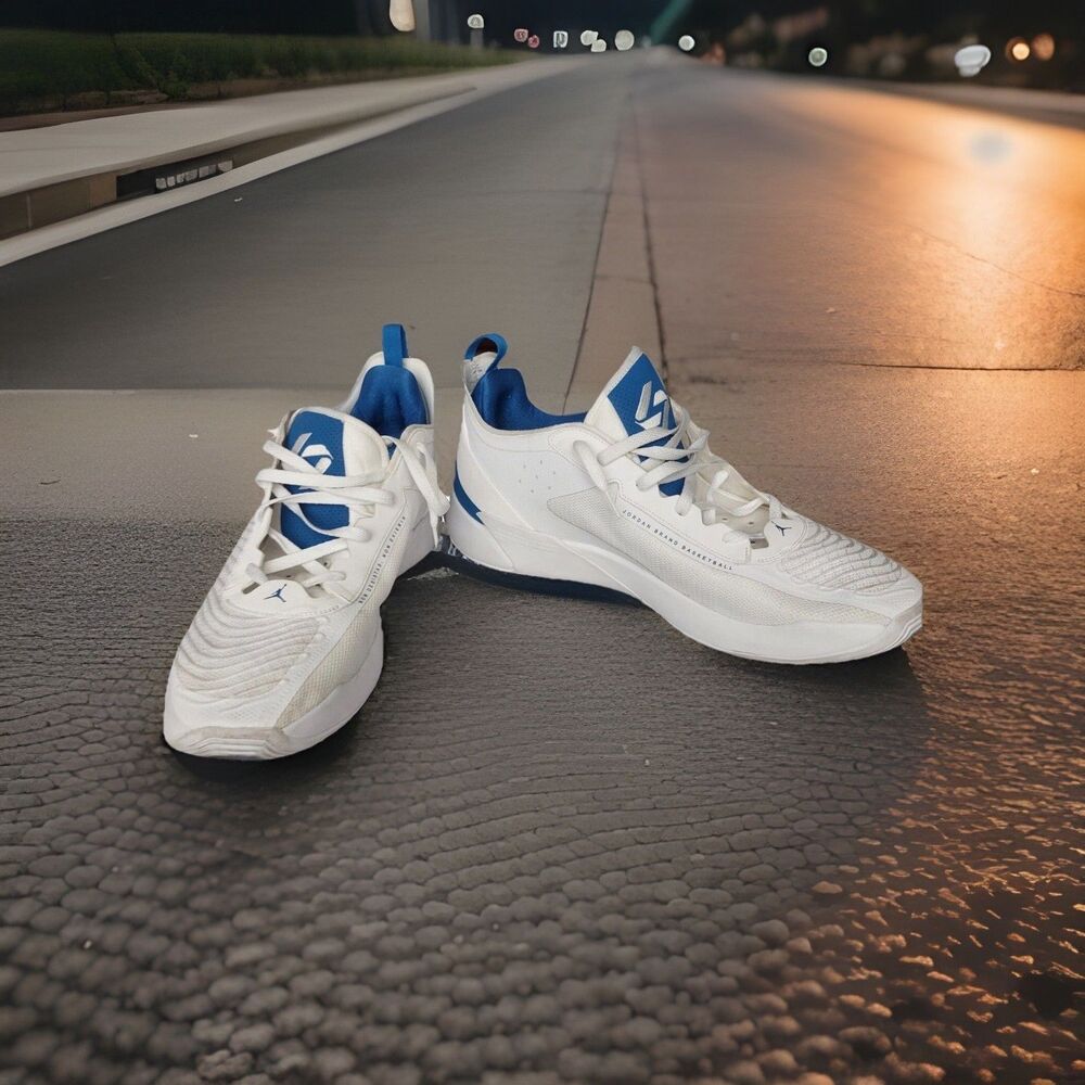 Nike Jordan Luka 1 White Sport Blue Basketball Shoes Mens US Sz 18 DALLAS Dončić